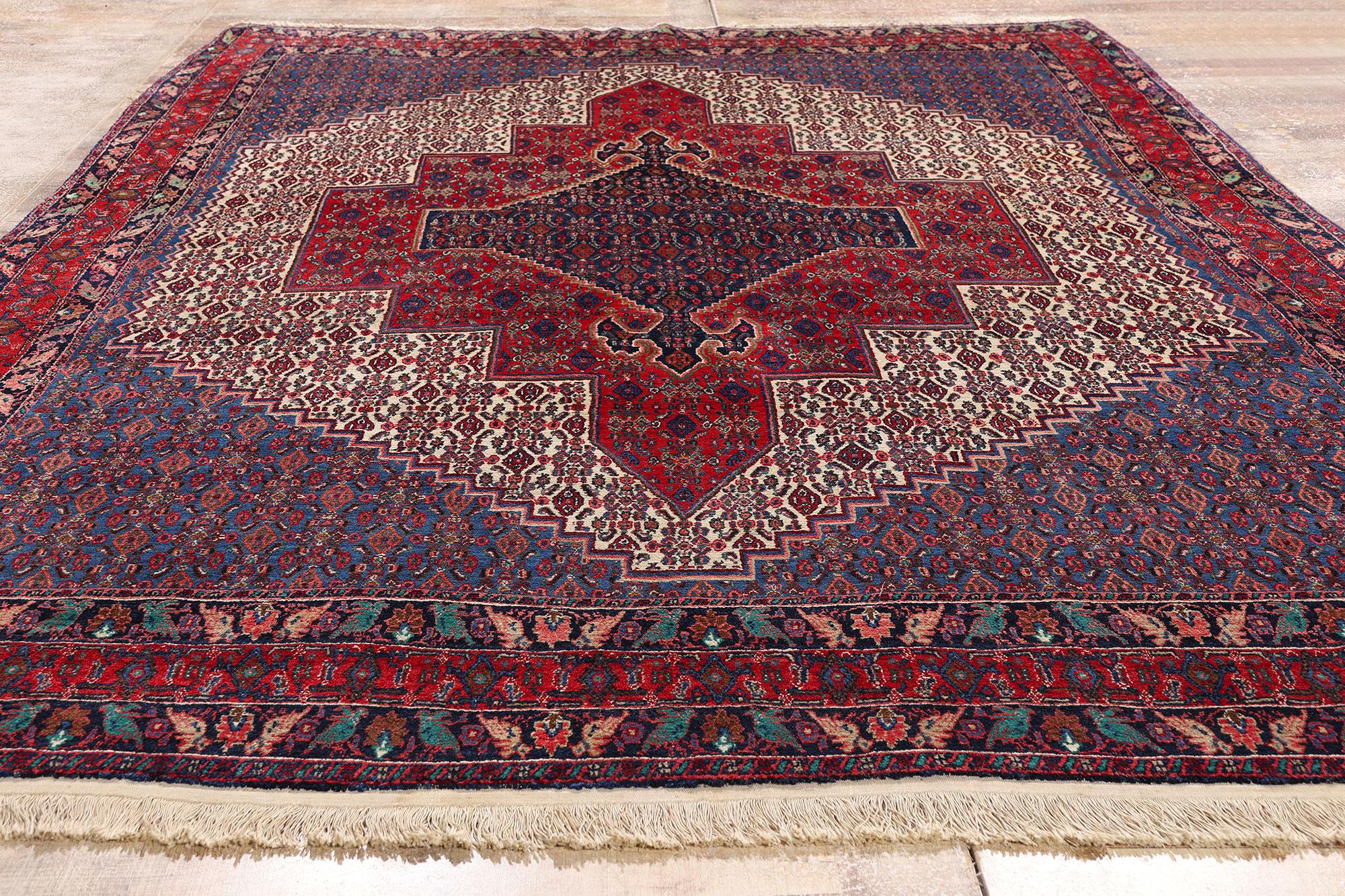 1950's Persian Bijar Carpet with Modern Style For Sale 1