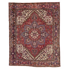 1950's Persian Heriz Rug with Traditional Style