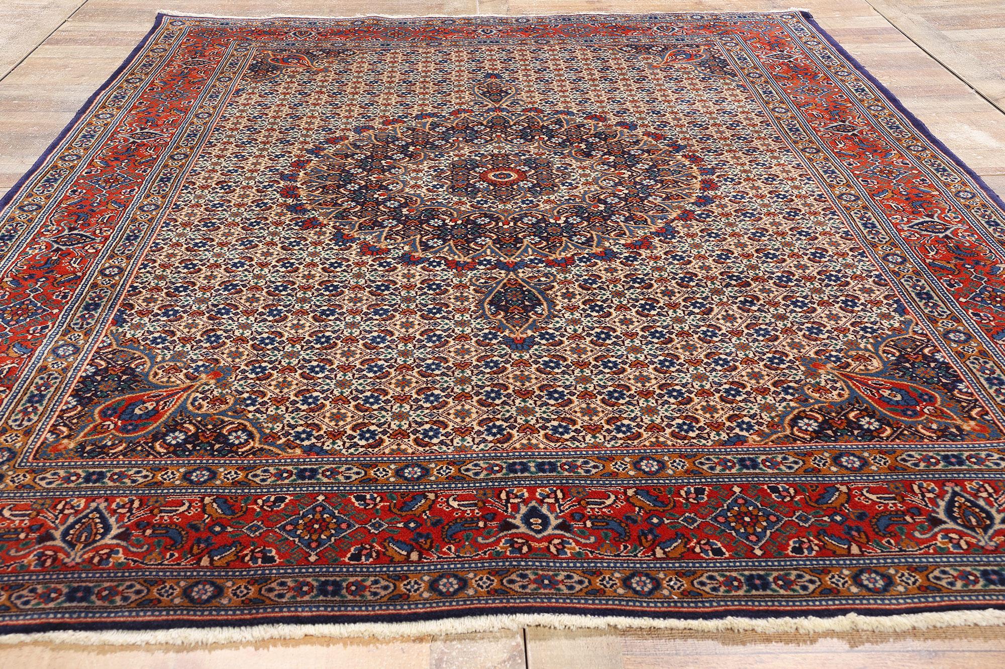 Alfombra persa Mahi Tabriz de 1950 con estilo tradicional en venta 1