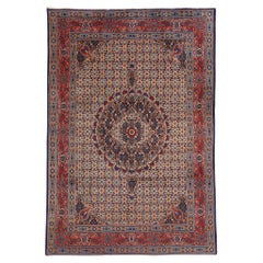 Alfombra persa Mahi Tabriz de 1950 con estilo tradicional