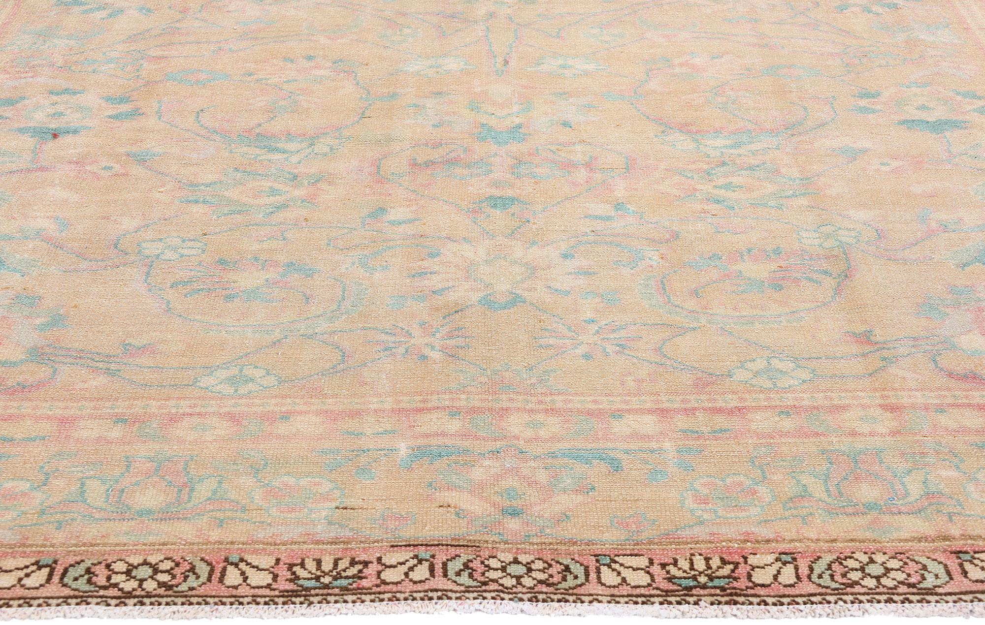 Hand-Knotted 1950's Persian Malayer Carpet with Modern Style For Sale