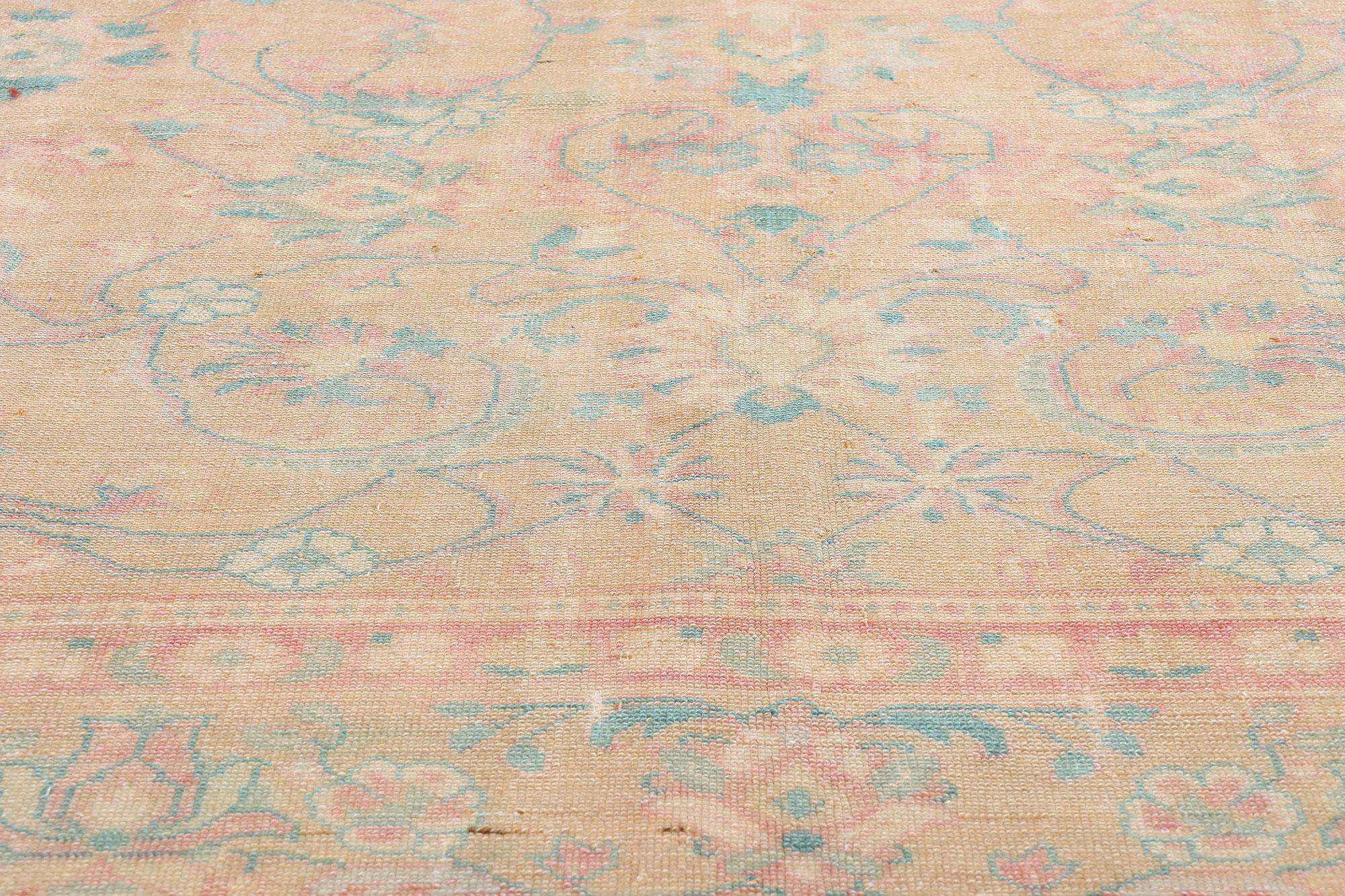 1950's Persian Malayer Carpet with Modern Style In Good Condition For Sale In Dallas, TX
