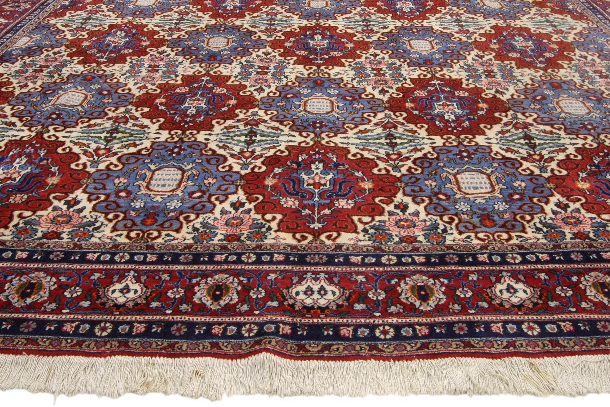 Hand-Knotted 1950's Persian Moud Mood Rug with Traditional Style For Sale