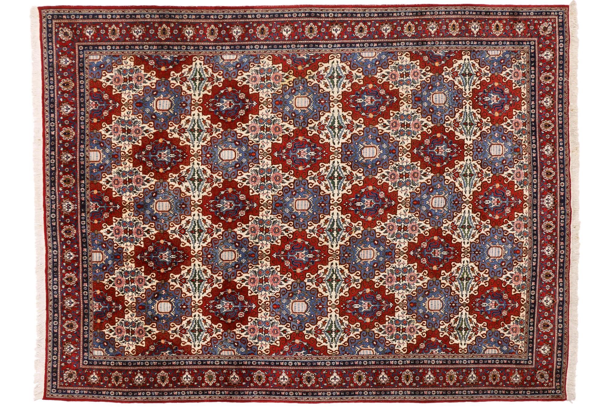 Wool 1950's Persian Moud Mood Rug with Traditional Style For Sale