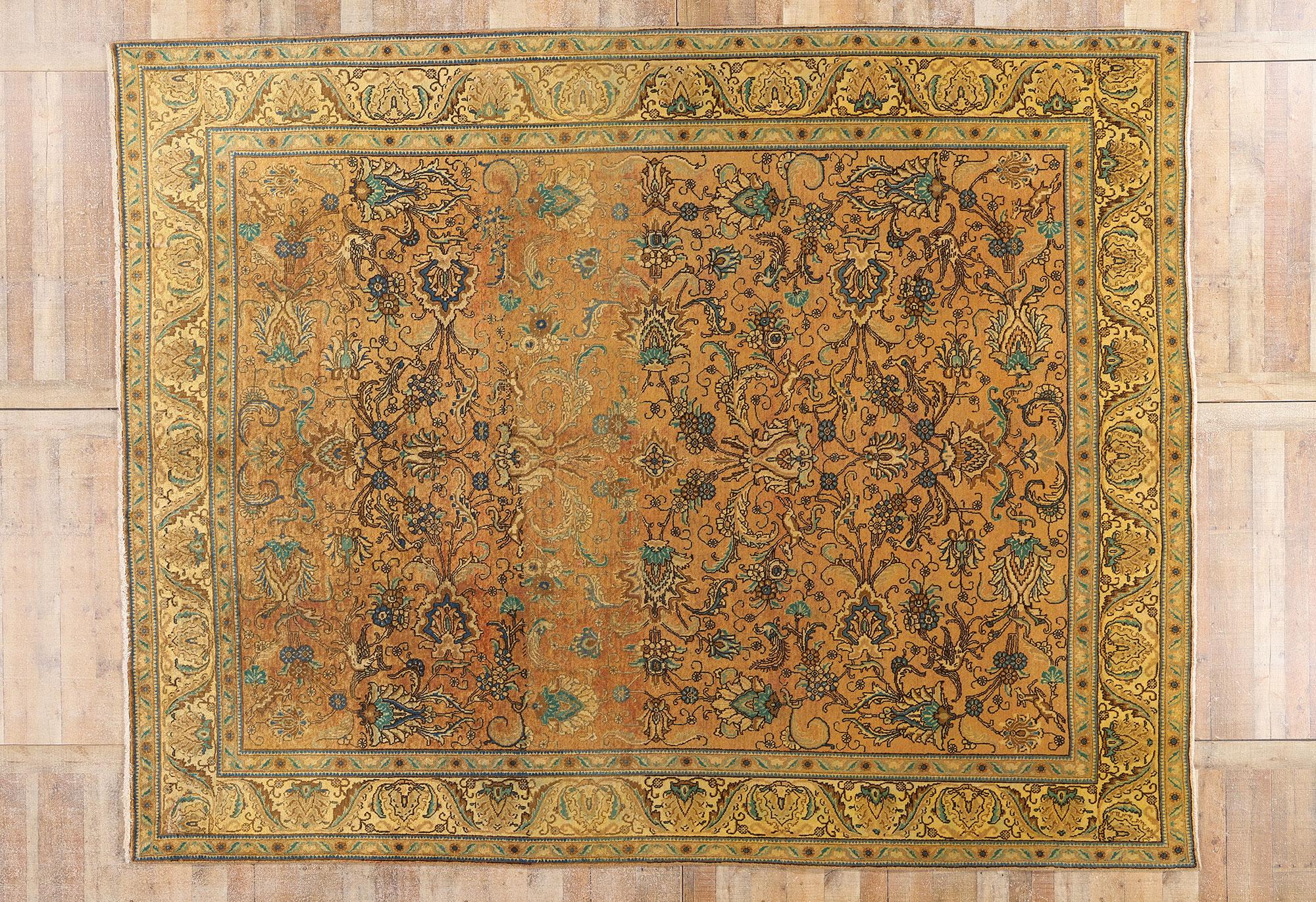 Tapis persan de Tabriz des années 1950, 10'00 x 12'09 en vente 3