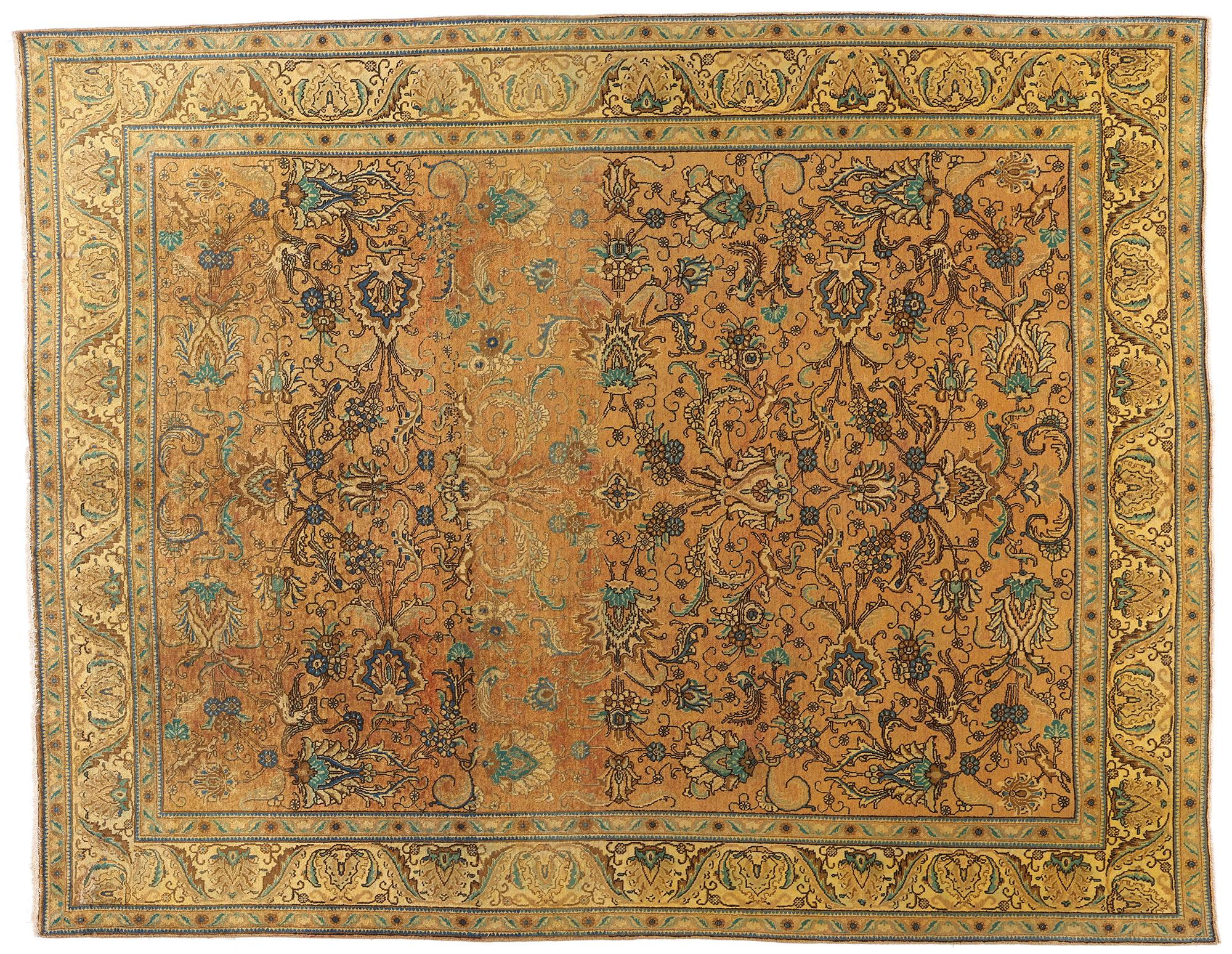 Tapis persan de Tabriz des années 1950, 10'00 x 12'09 en vente 4