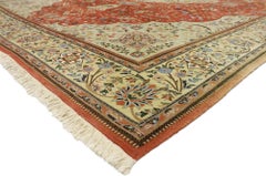 Tapis de chasse persan de Tabriz des années 1950 au style moderne