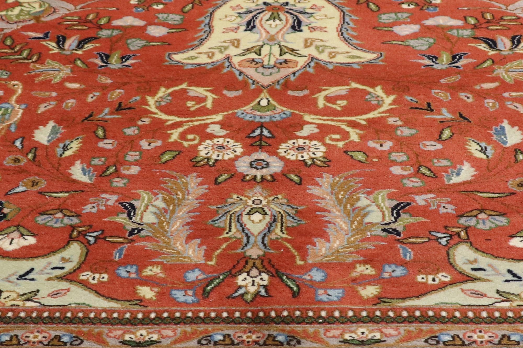 Persischer Tabriz-Jagdteppich aus den 1950er Jahren im modernen Stil im Zustand „Gut“ im Angebot in Dallas, TX