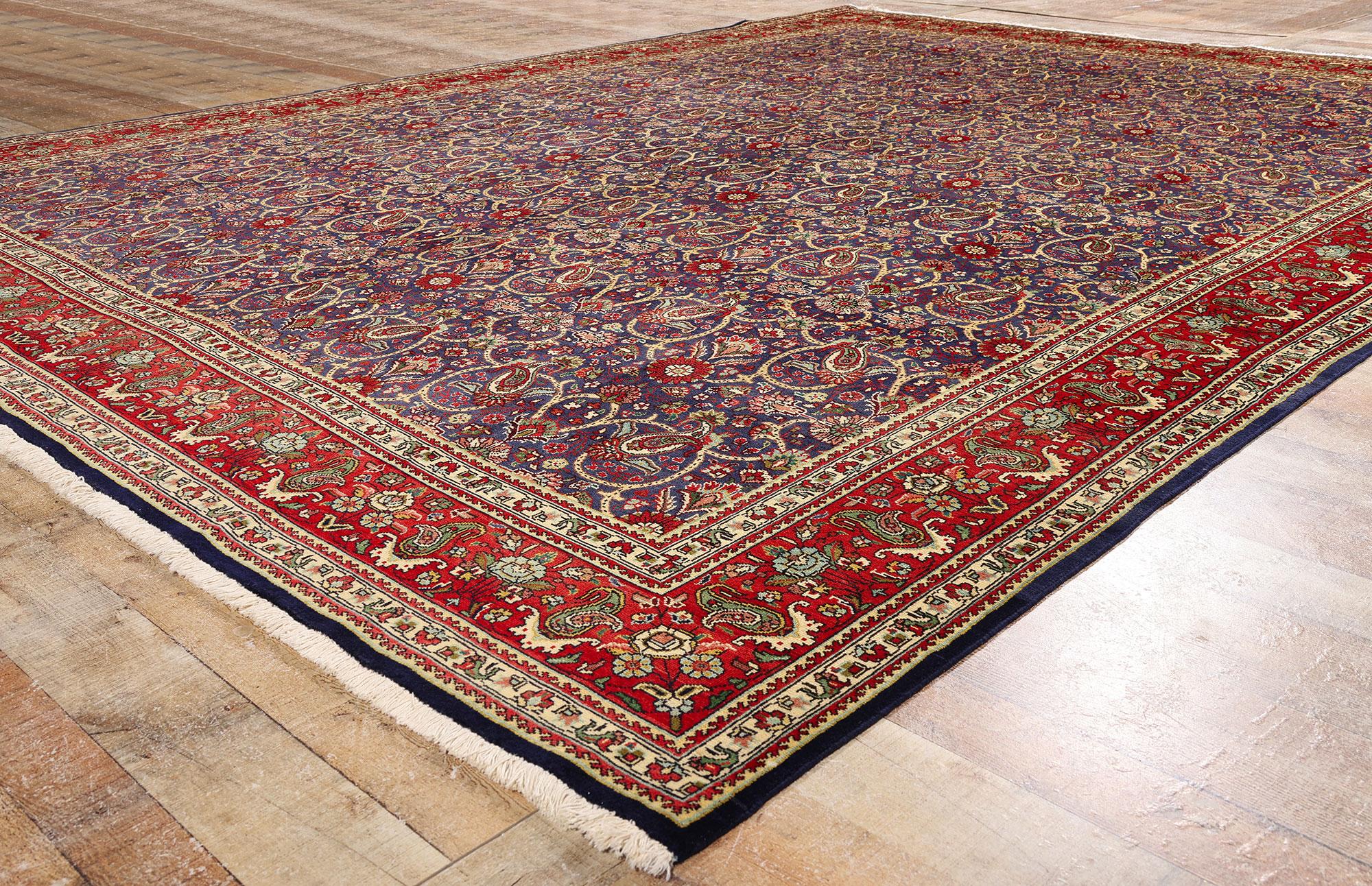 Persiano Tappeto persiano Tabriz vintage con stile tradizionale in vendita