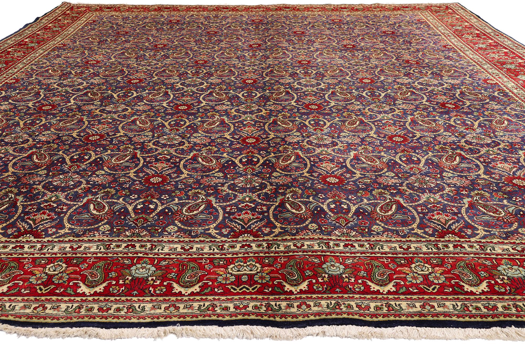 Tappeto persiano Tabriz vintage con stile tradizionale In condizioni buone in vendita a Dallas, TX