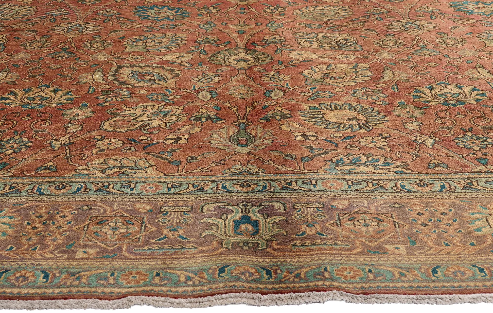 Persischer Täbriz-Teppich im traditionellen Stil, Vintage (20. Jahrhundert) im Angebot
