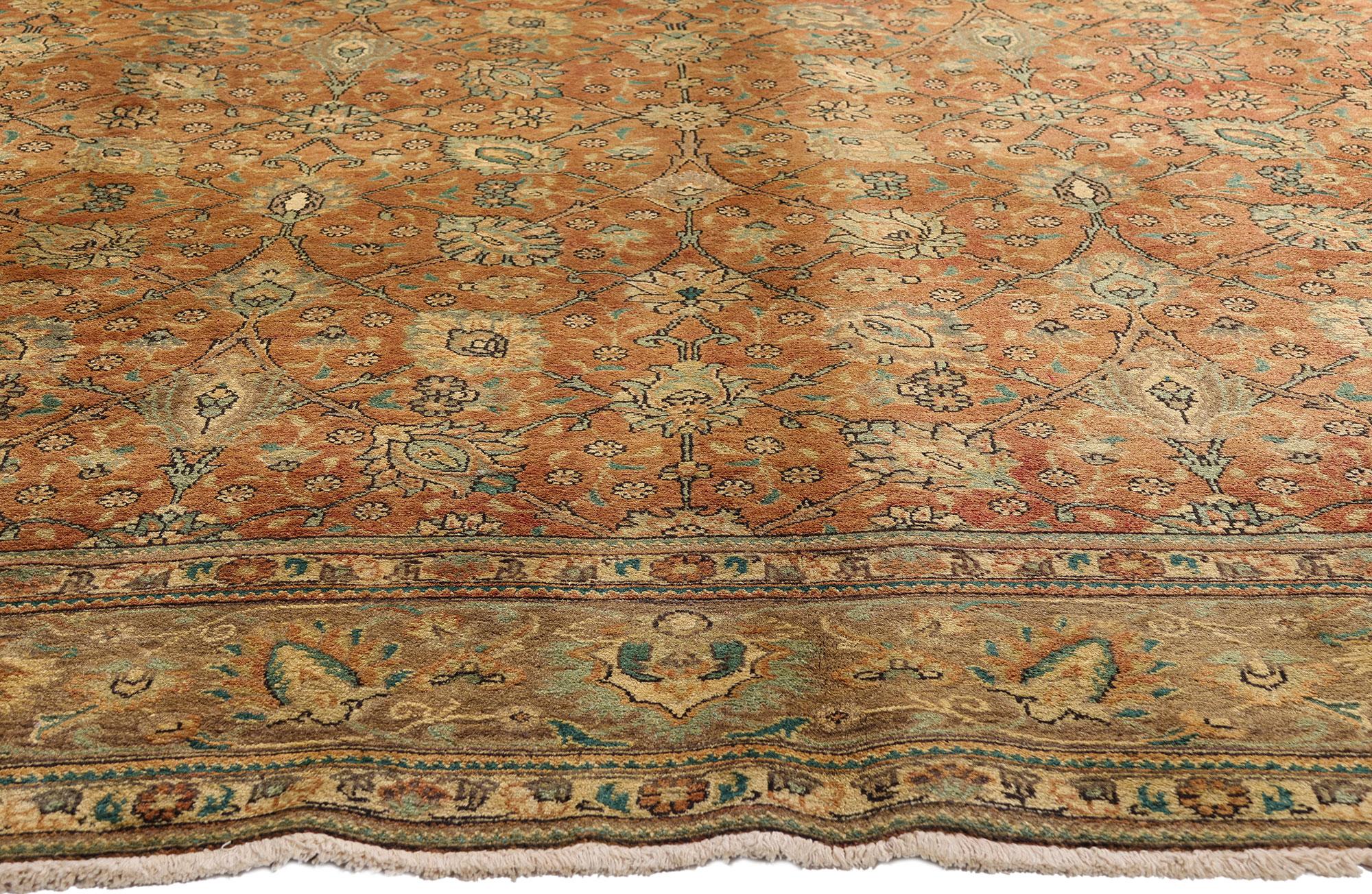 XX secolo Tappeto persiano Tabriz vintage con stile tradizionale in vendita