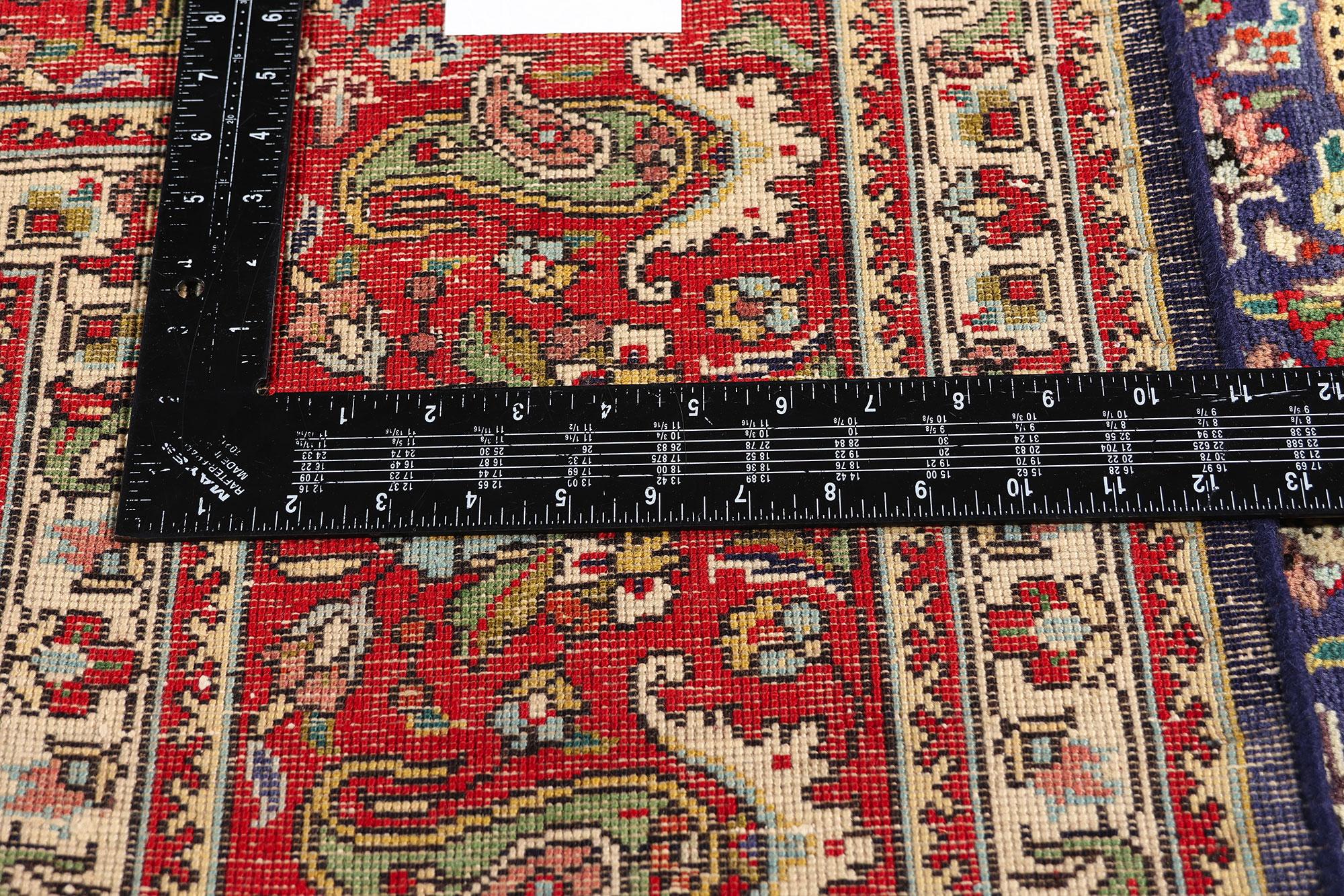 Tappeto persiano Tabriz vintage con stile tradizionale in vendita 2