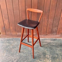 1950s Petite Danish Barstool Rosengren Hansen Brande Mobelfabrik Cabin Modern