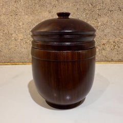 Mid-Century ModernPetite Rosewood Jar Lidded Vessel Box