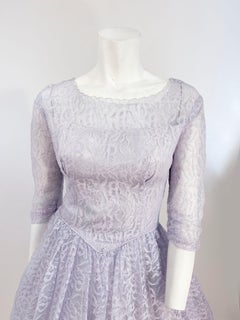 1950s Pewter Lace Dress