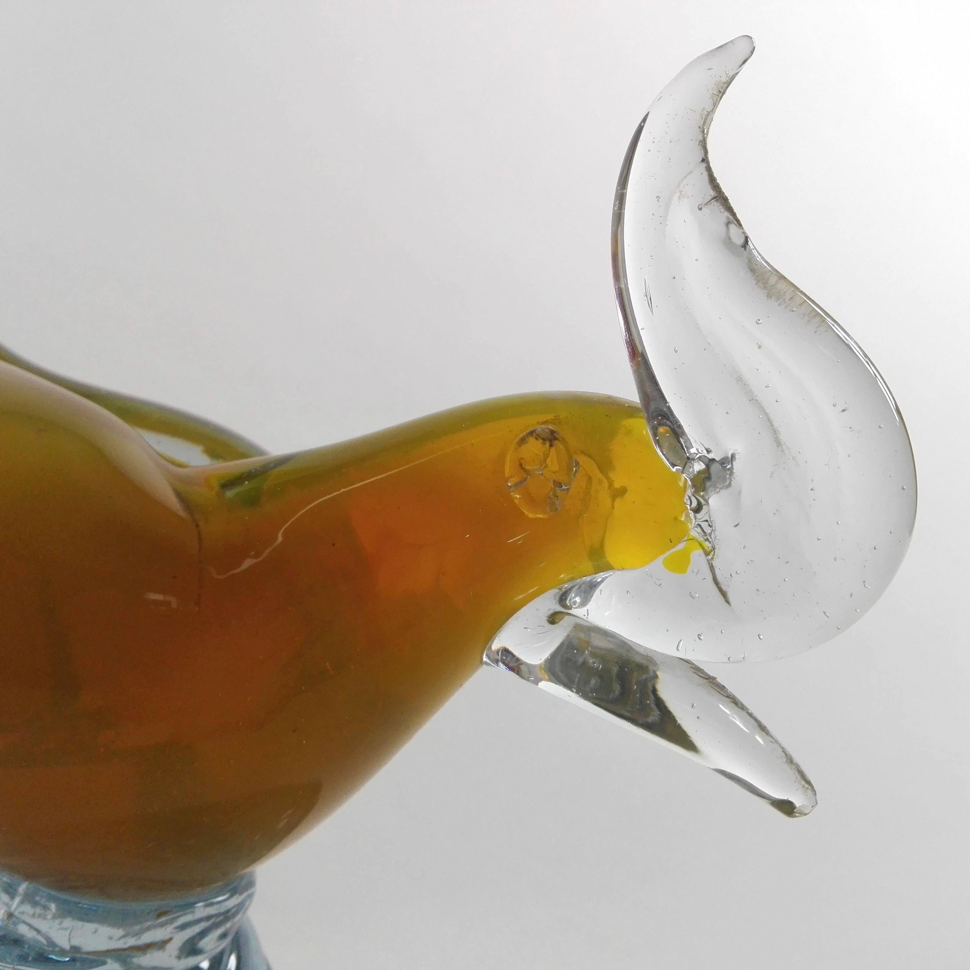 Art Glass 1950s Pheasant 