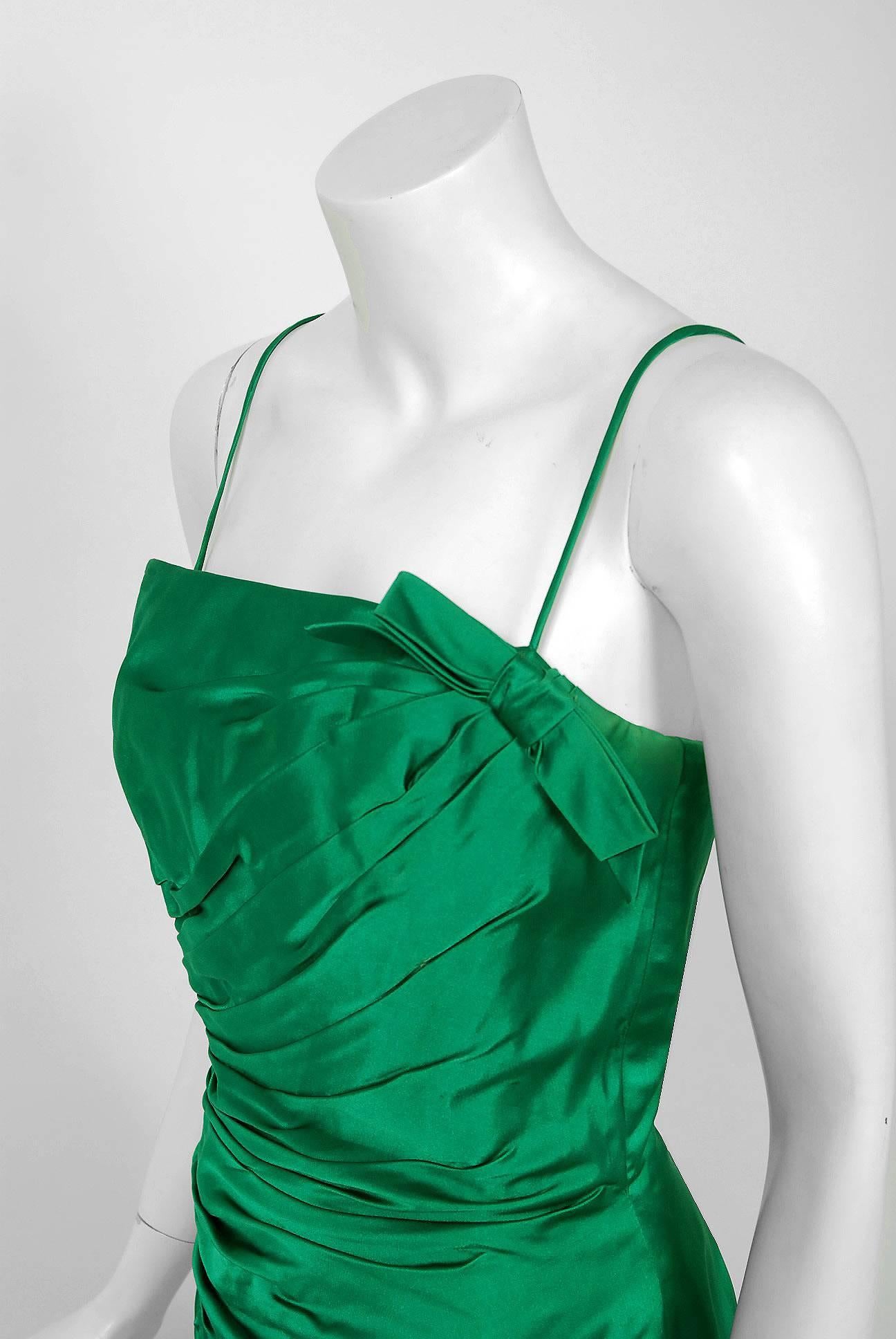 satin ruched dress