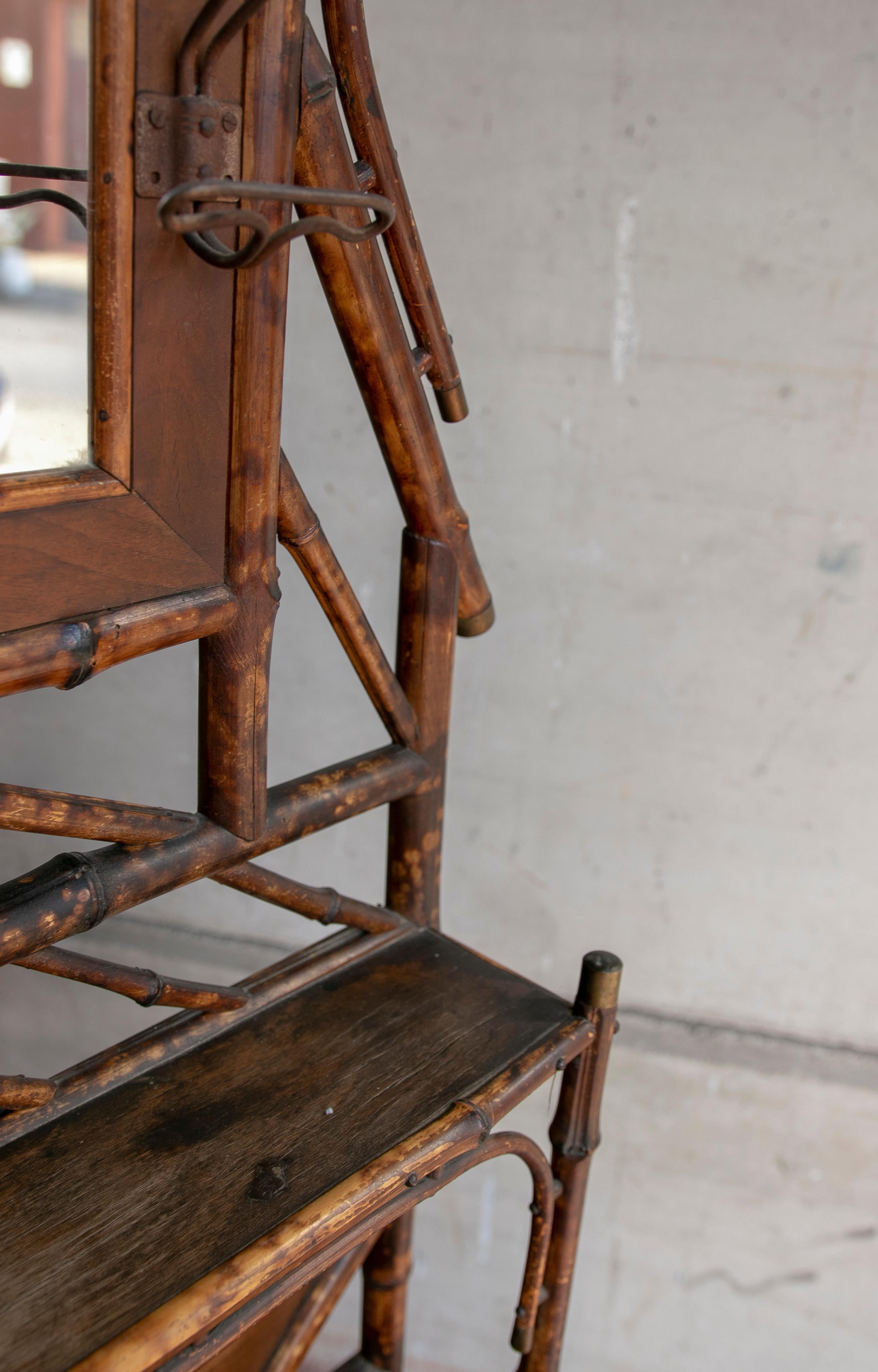 1950s Philippine Bamboo Coat Rack For Sale 3