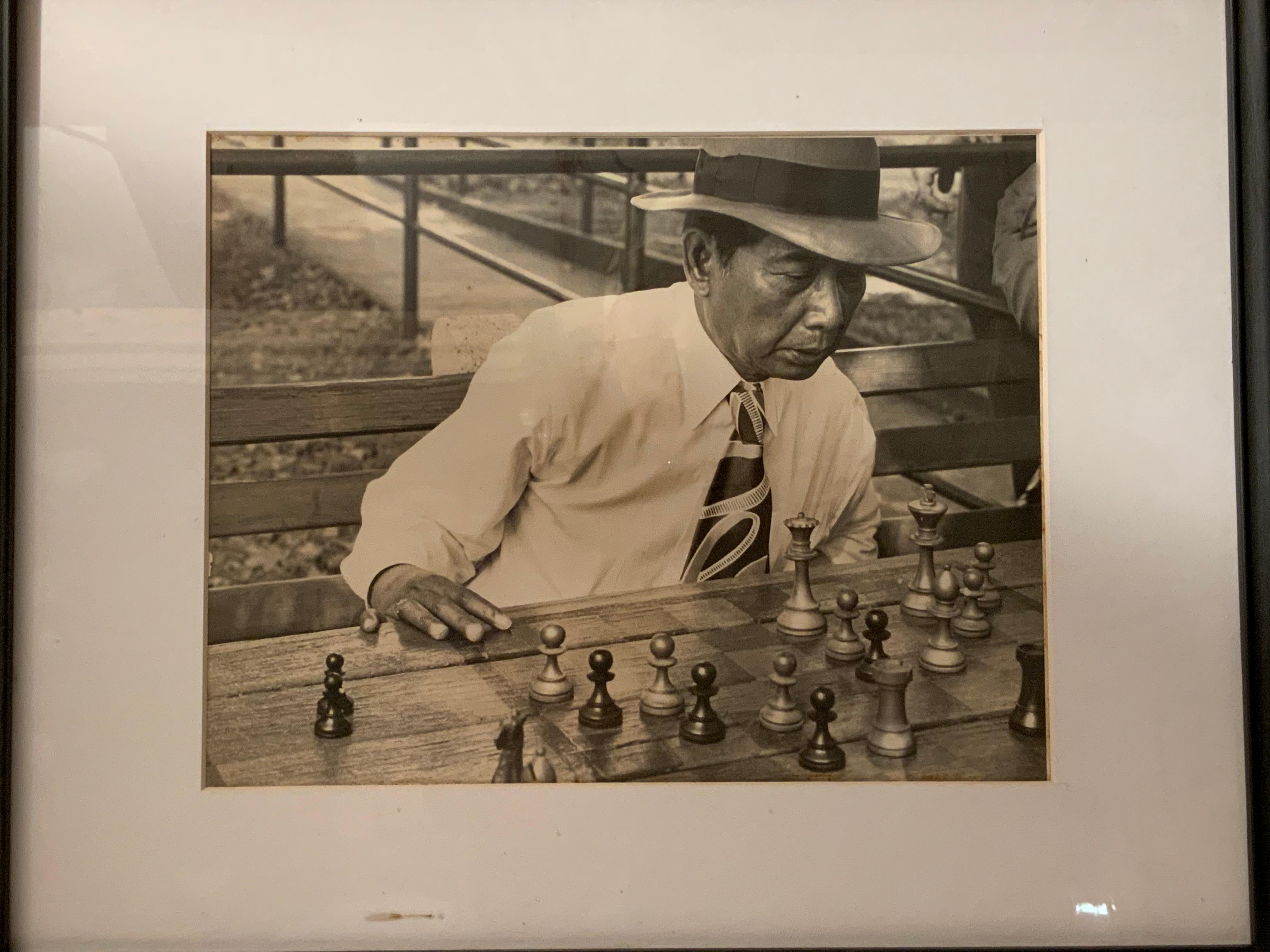 Mid-20th Century 1950s Photograph Mexican Chess Player by Raymond Groce