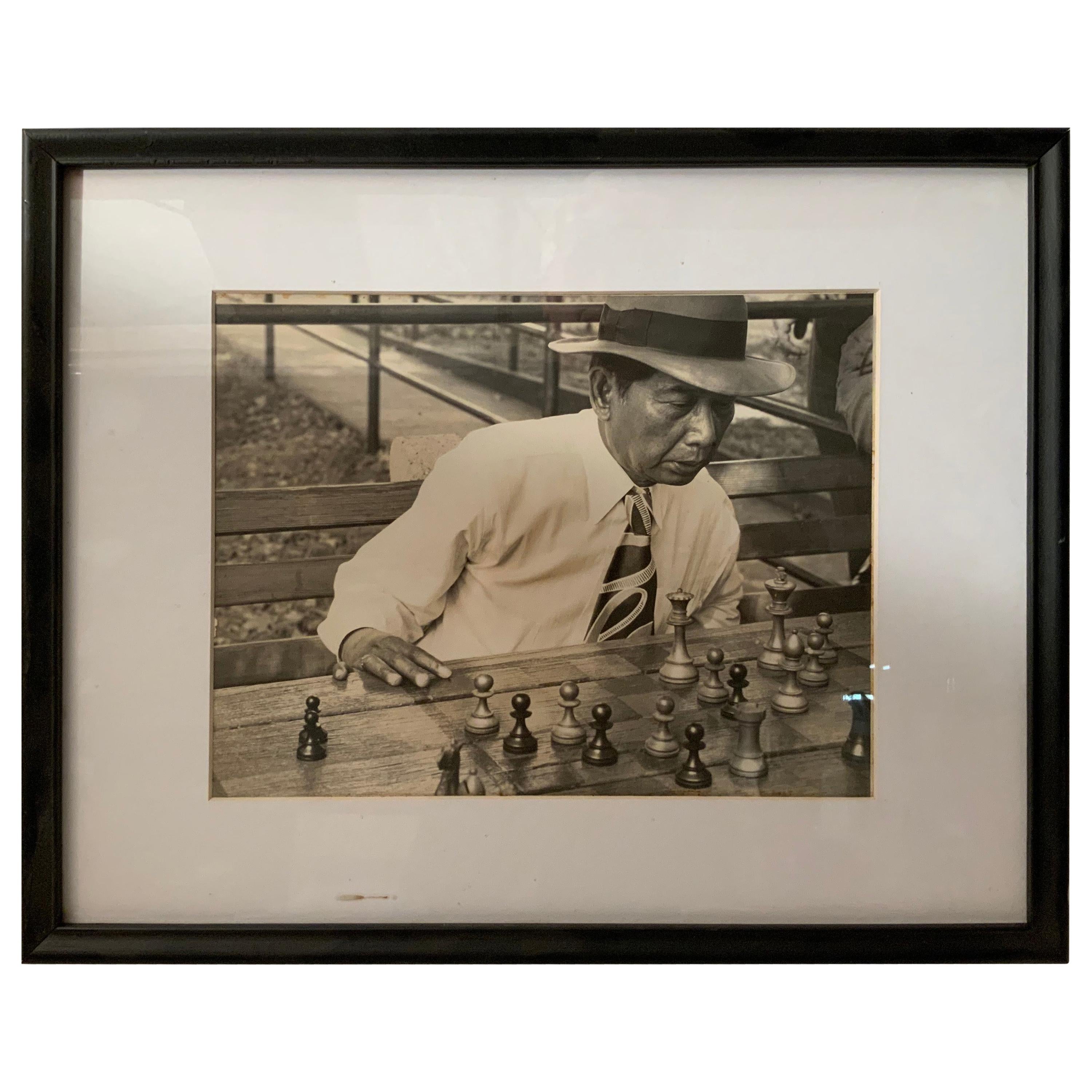 1950s Photograph Mexican Chess Player by Raymond Groce