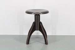 1950s Piano Adjustable Wooden Stool, Czechoslovakia