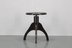 1950s Piano Adjustable Wooden Stool, Czechoslovakia
