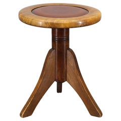 1950s Piano Bentwood Beech Stool, Czechoslovakia