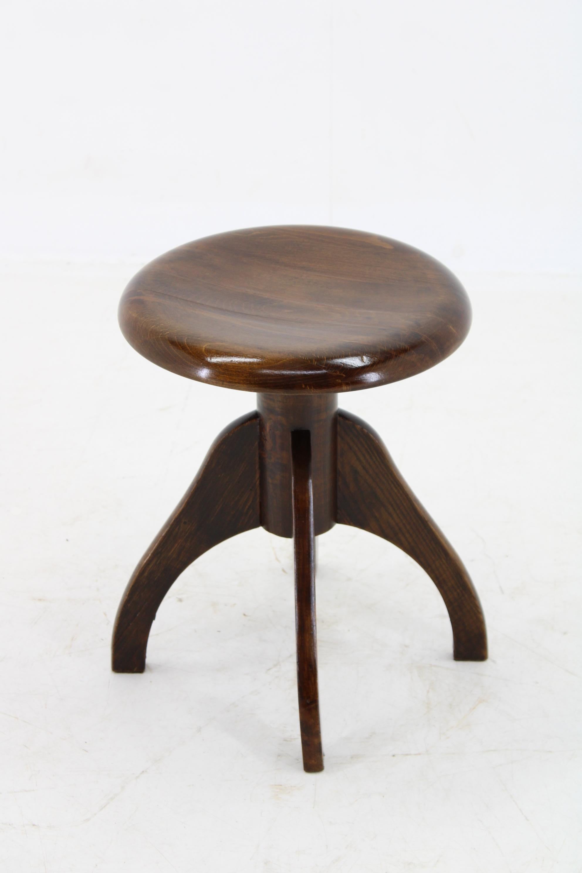 Mid-Century Modern 1950s Piano Swivel Stool , Czechoslovakia