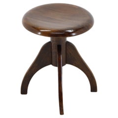 1950s Piano Swivel Stool , Czechoslovakia