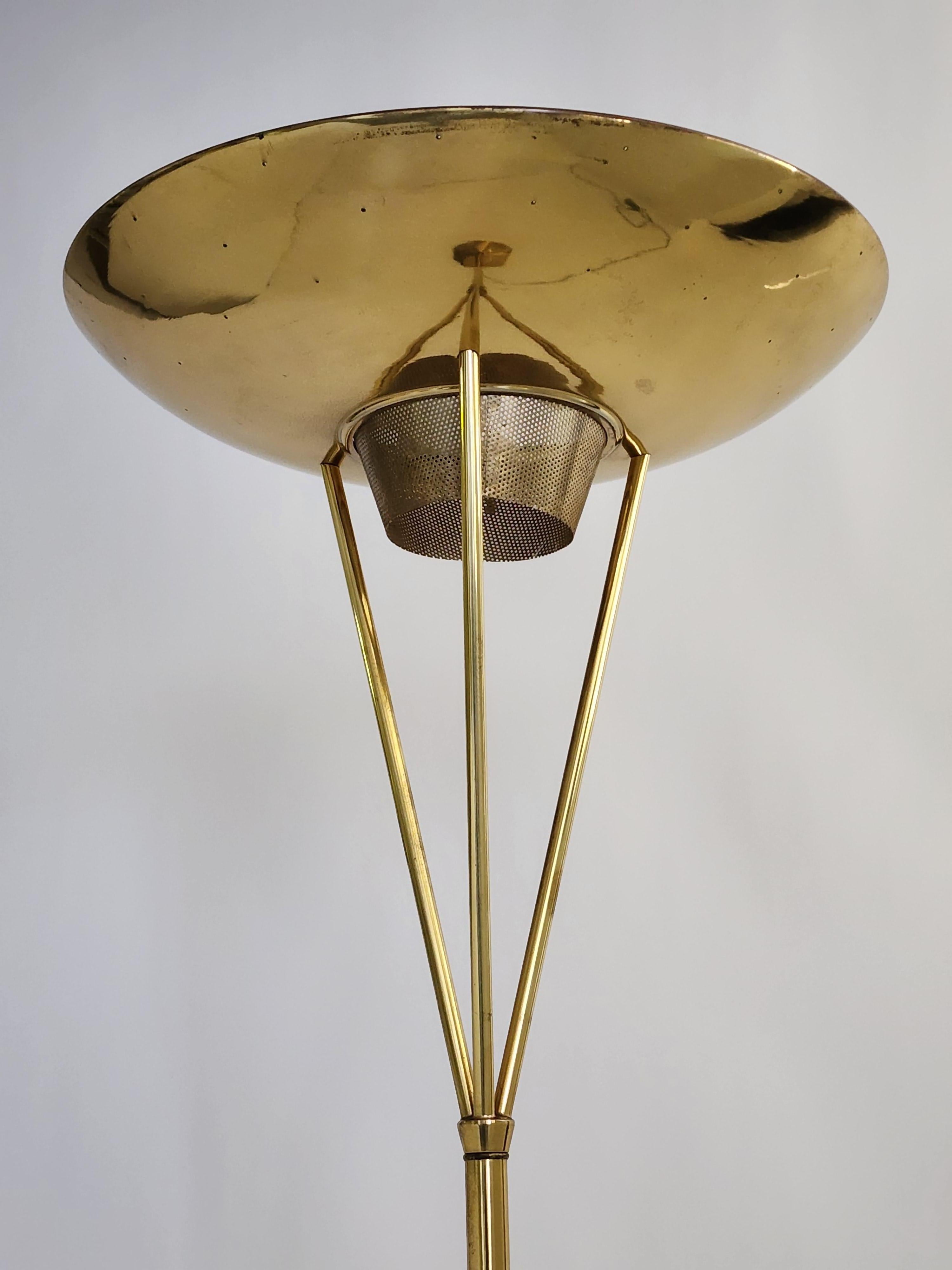 1950s Pierced Brass Torchiere, USA For Sale 5