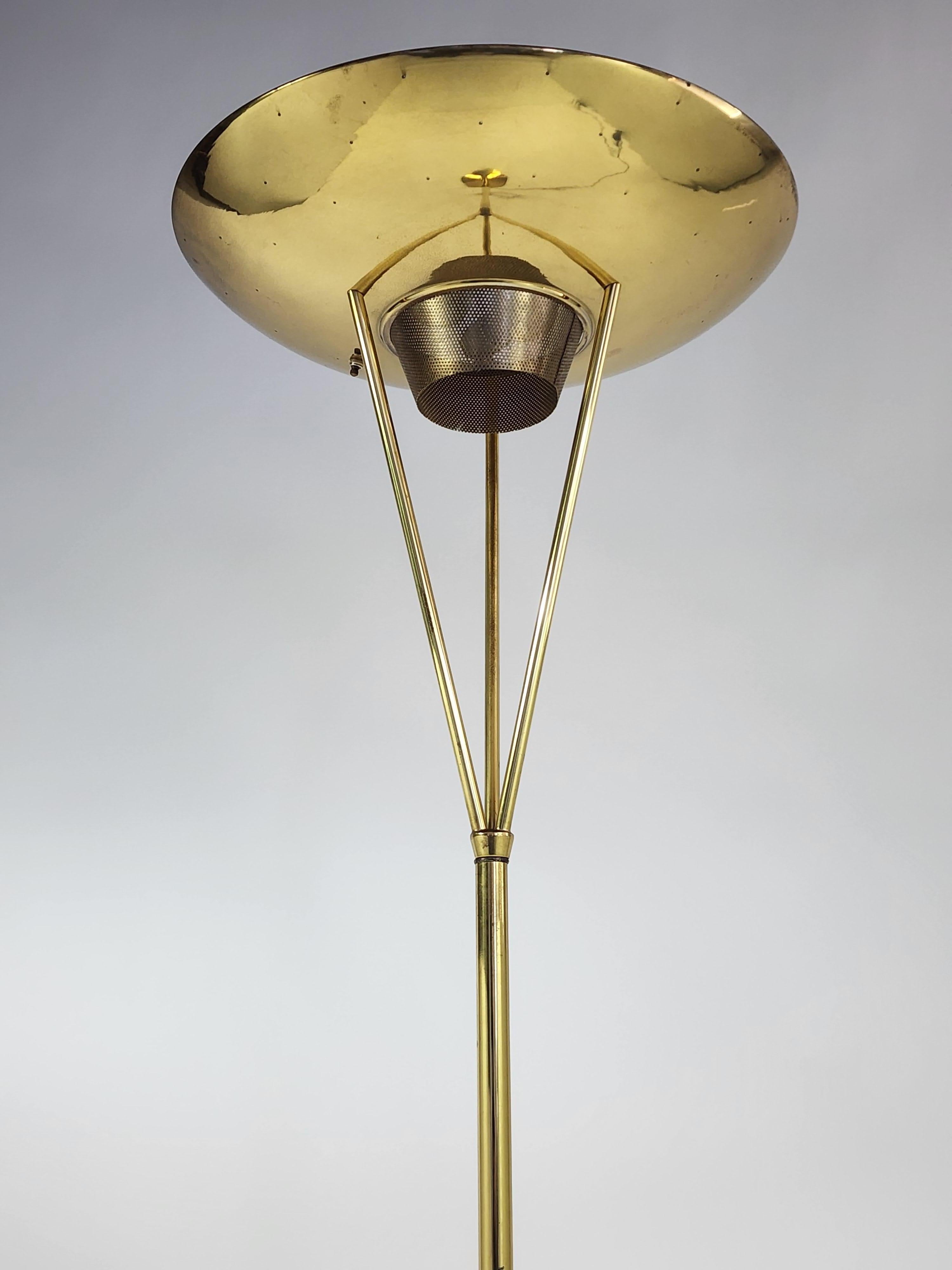 1950s Pierced Brass Torchiere, USA For Sale 6