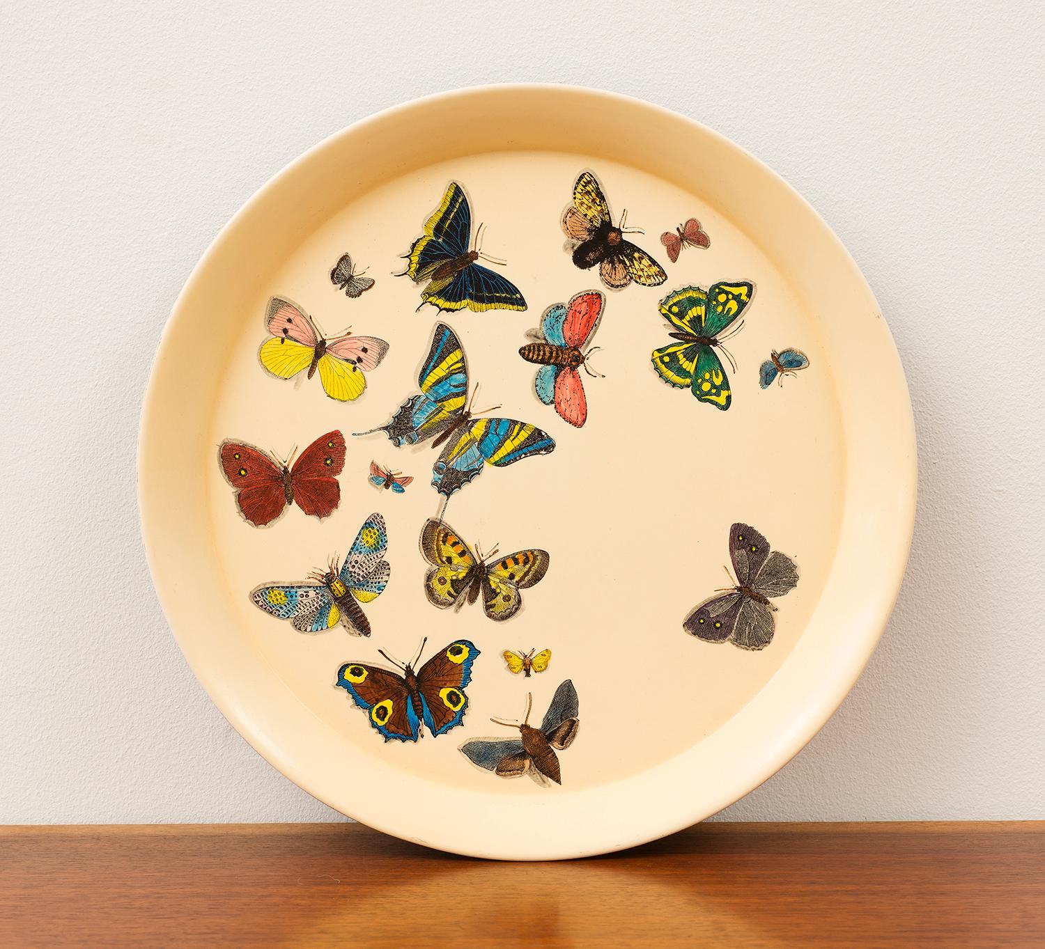 1950s Piero Fornasetti Butterfly Motif Serving Tray 3