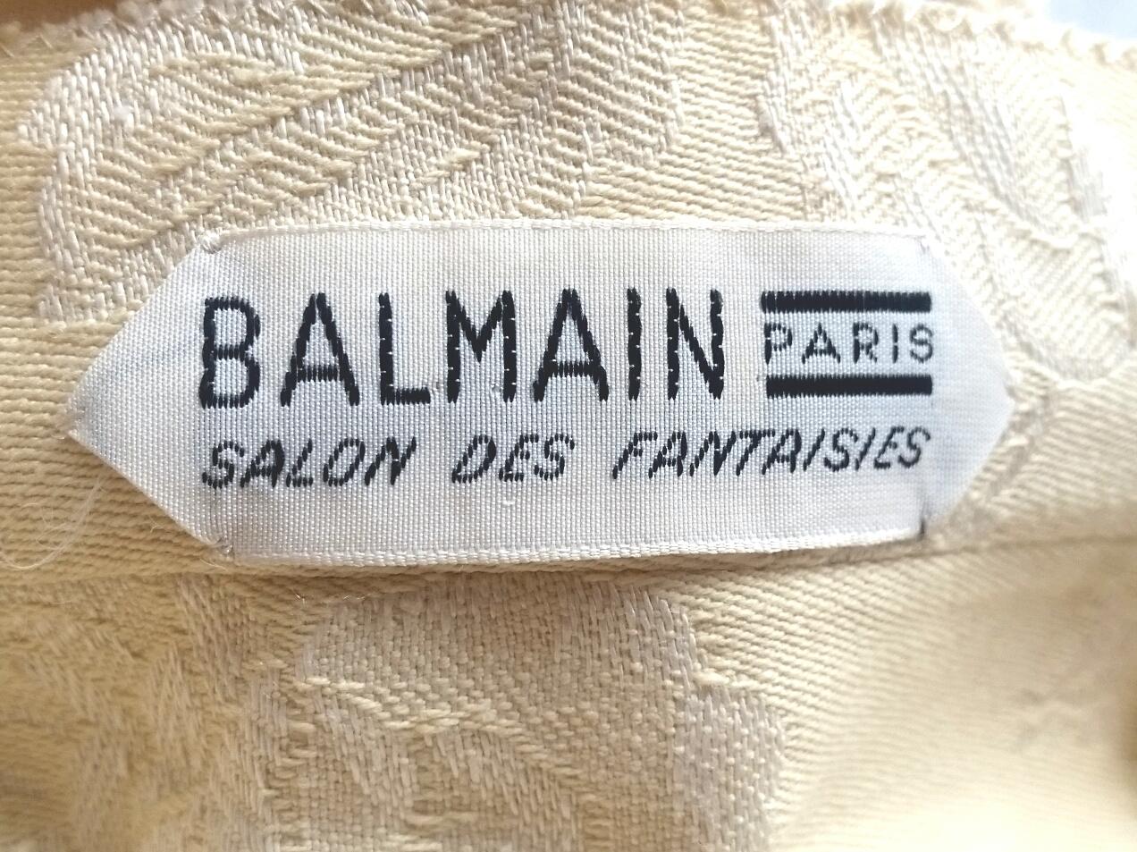 1950 Pierre Balmain Couture Jacquard Crème Ensemble de mariage deux pièces Pour femmes en vente