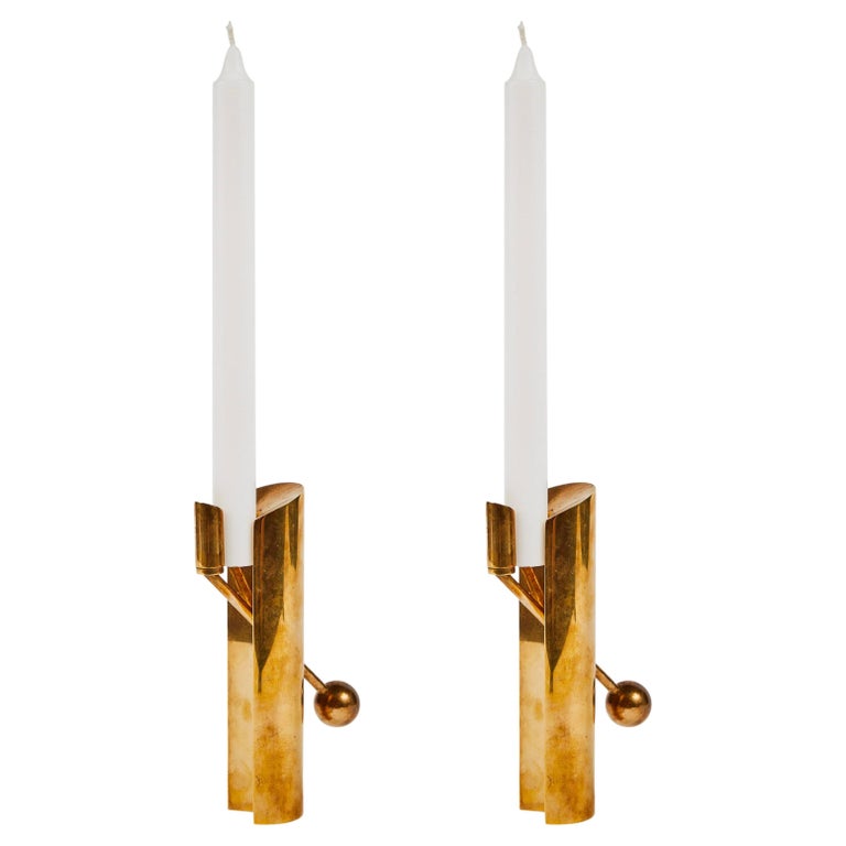 1950s Pierre Forsell Model #1607 Brass Candleholder for Skultuna For Sale  at 1stDibs | skultuna 1607 candle holder, skultuna ljusstake advent