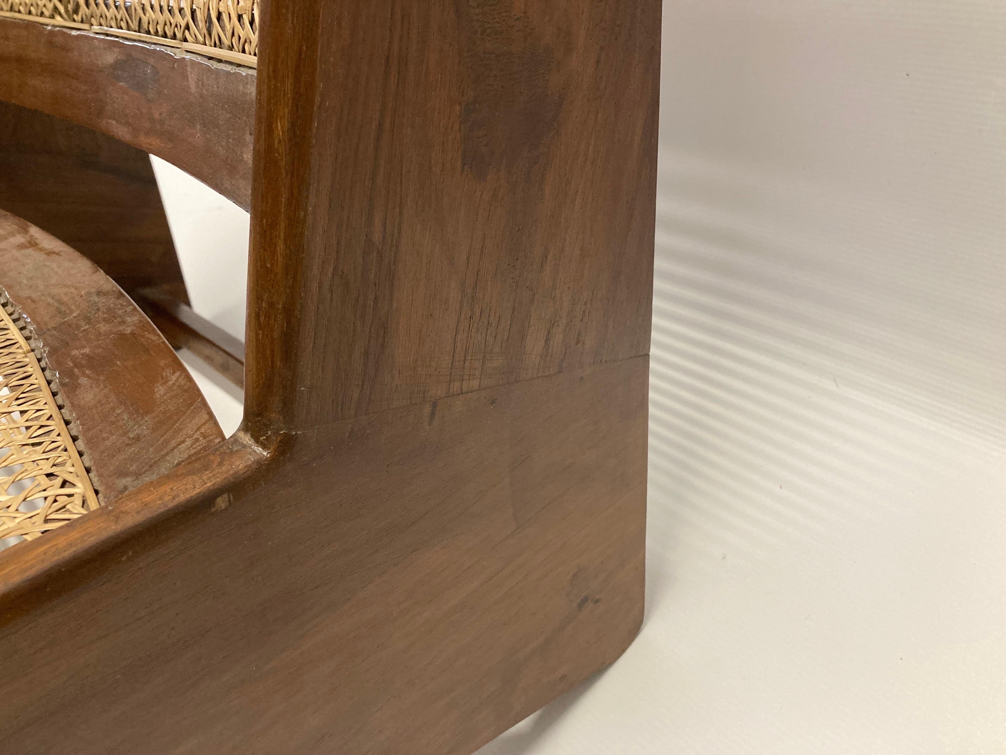 Hardwood 1950s Pierre Jeanneret 'Kangourou' Chandigarh Lounge Chair PJ-SI-59-A For Sale