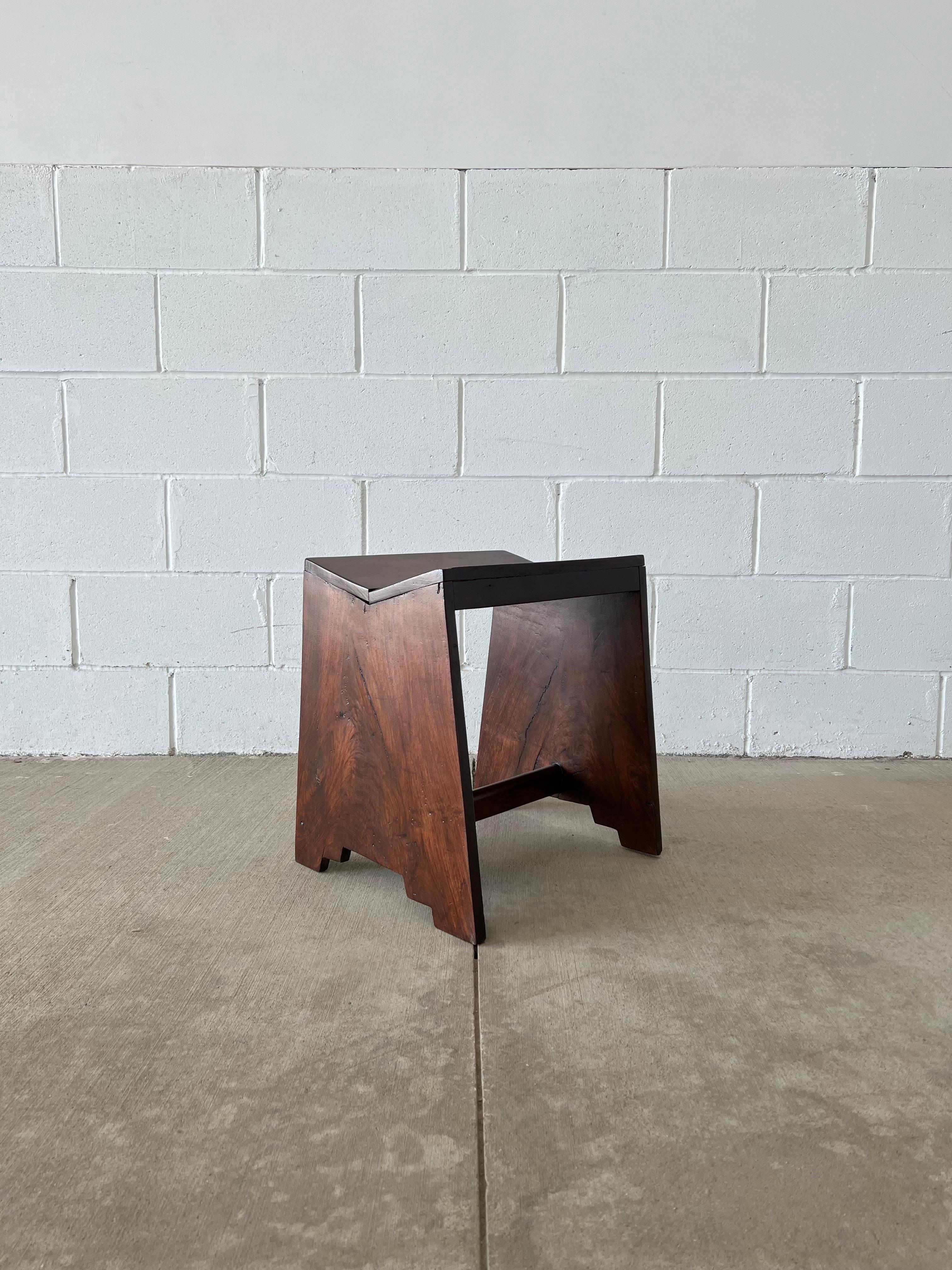 Mid-Century Modern 1950s Pierre Jeanneret Sewing Stool for Chandigarh For Sale