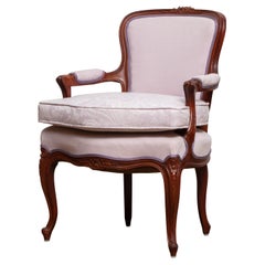 1950s, Pink Swedish Rococo Bergère in the Shabby Chic Technique 1