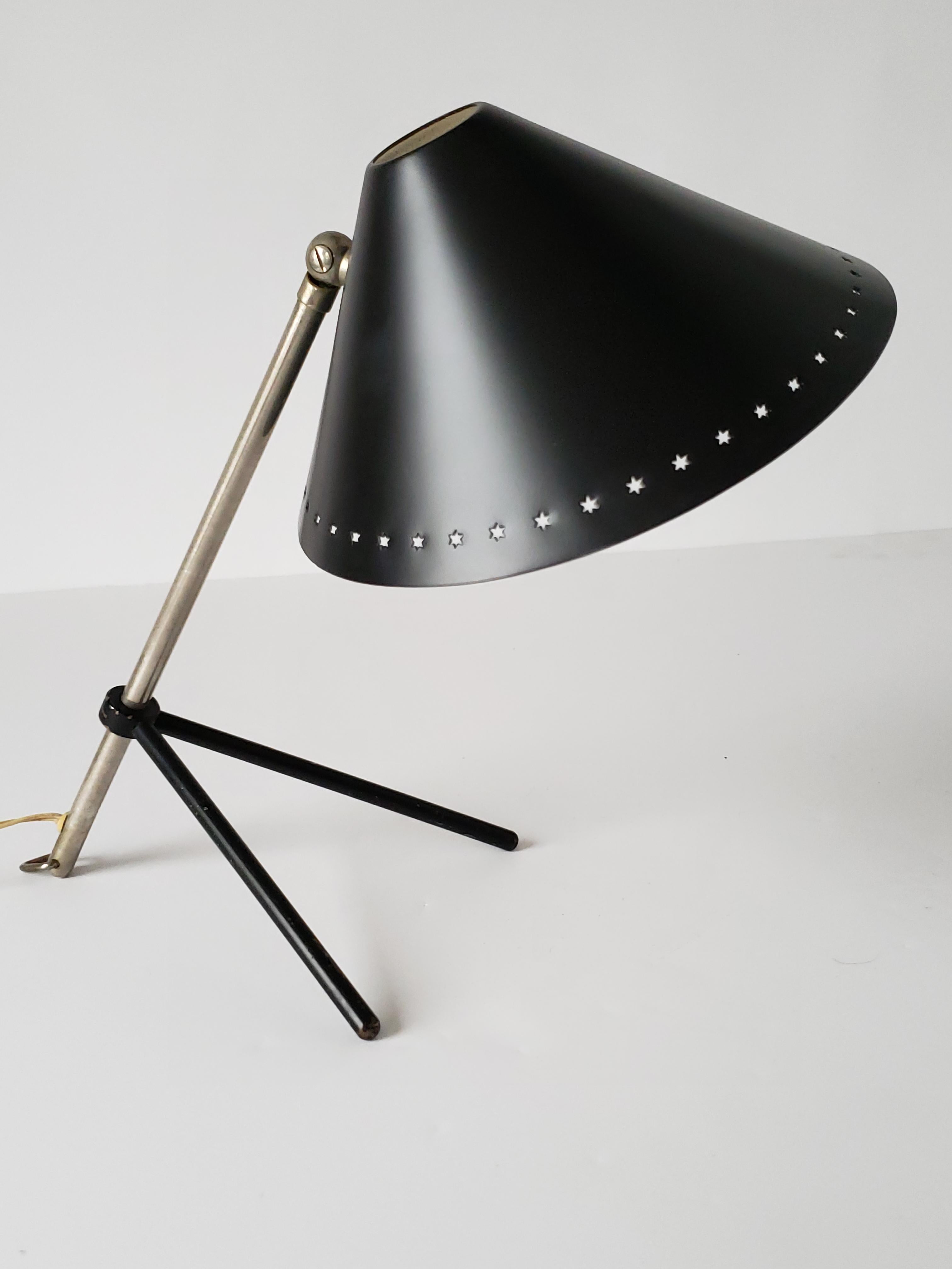 Enameled 1950s  'Pinocchio' Table or Wall Lamp by H. Busquet for Hala Zeist, Netherlands