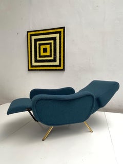 1950s Pizzetti Roma Silla reclinable "Lady Chair" Italia, Tapicería nueva