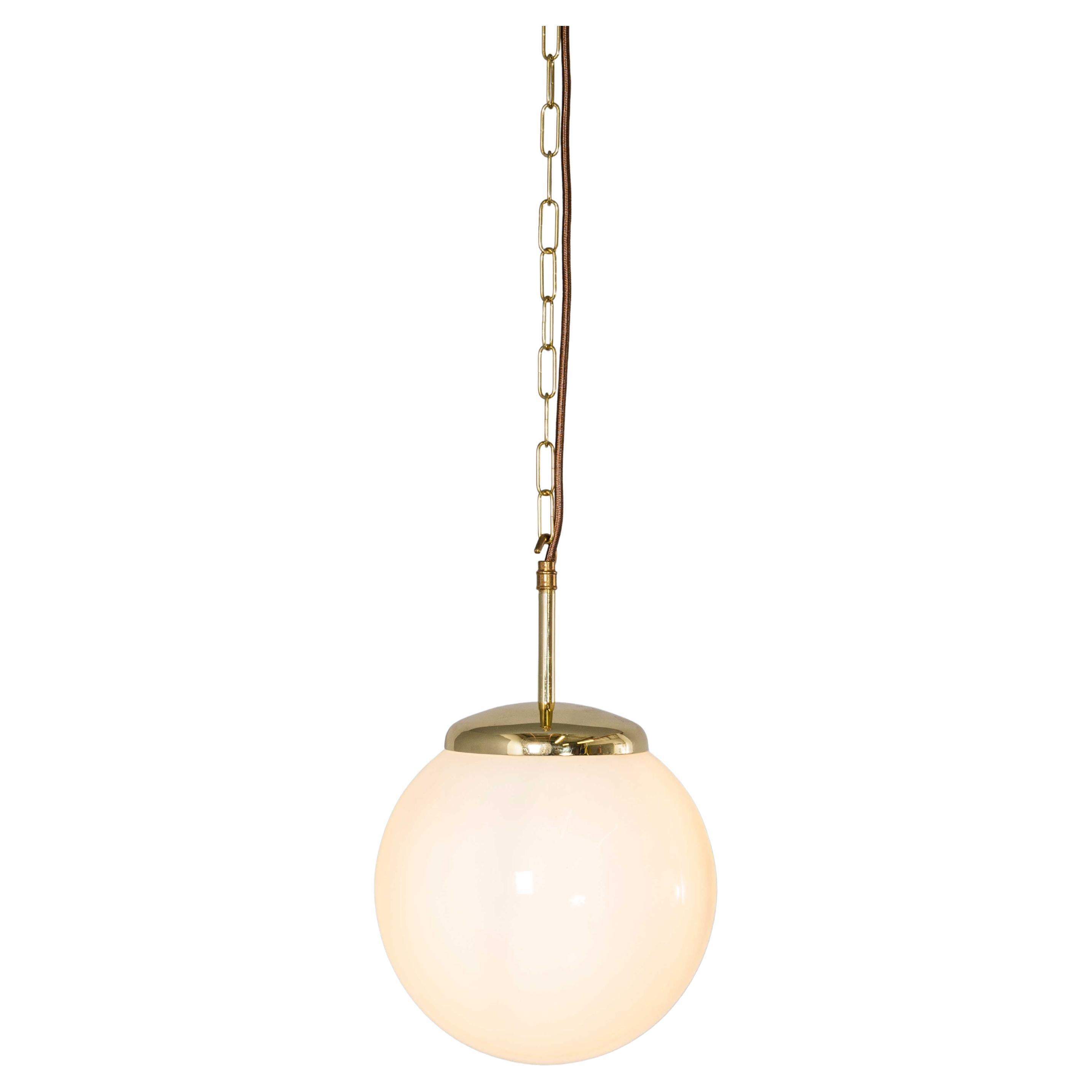 1950's Plain Opaline Pendant Glass – 25cm