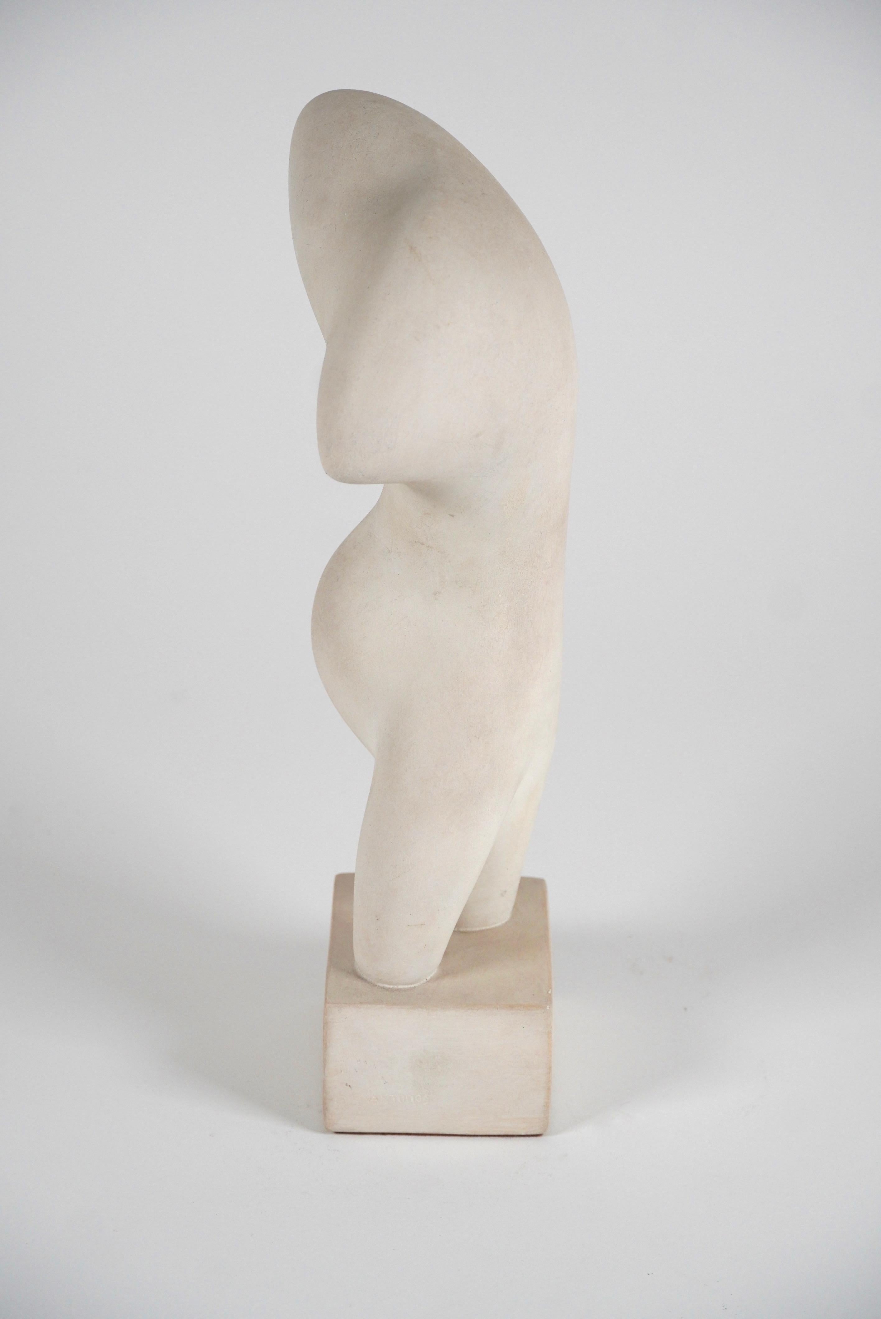 Molded 1950s Plaster Abstract Figurative Sculpture by Hans Arp Made by Alva Studios
