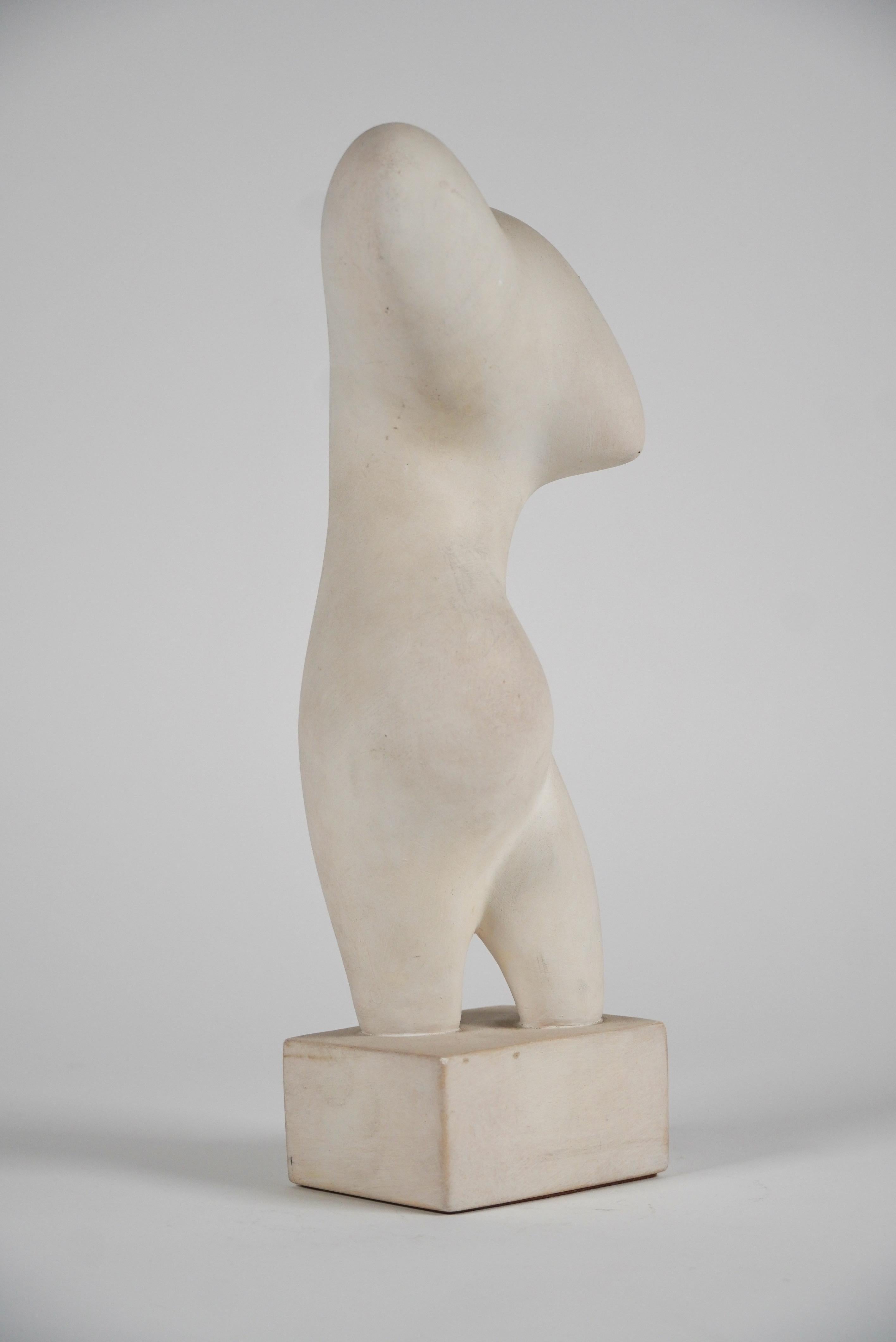 1950s Plaster Abstract Figurative Sculpture by Hans Arp Made by Alva Studios 1