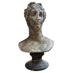 1950s Neoclassical Plaster Italian Bust of Maria Luigia