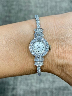 1950s platinum and diamond watch