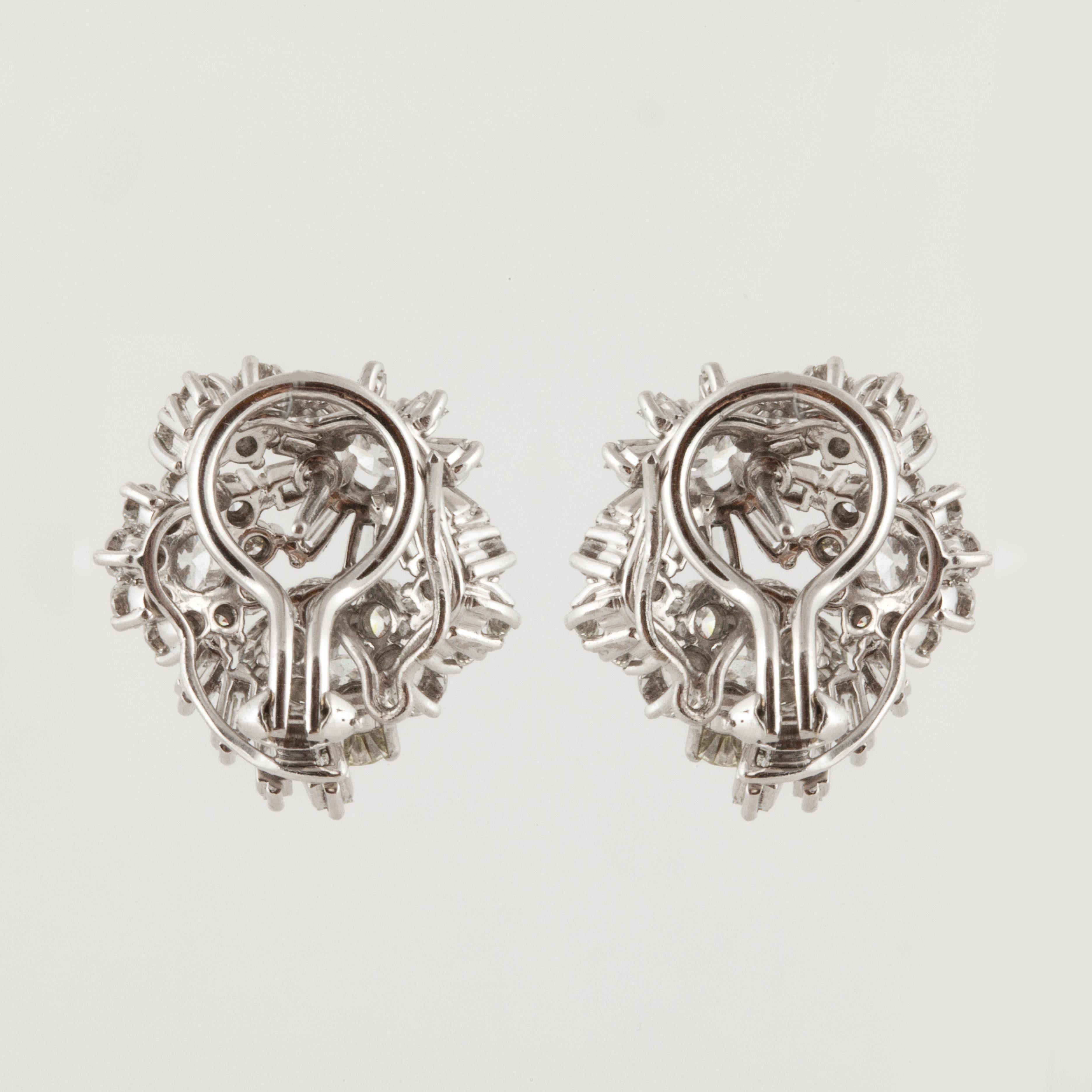 diamante cluster earrings
