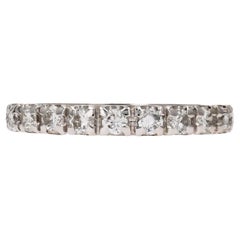 1950s Platinum Diamonds Retro Wedding Ring