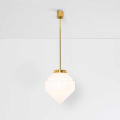 1950’s Plumb Bob Opaline Pendant Lamp
