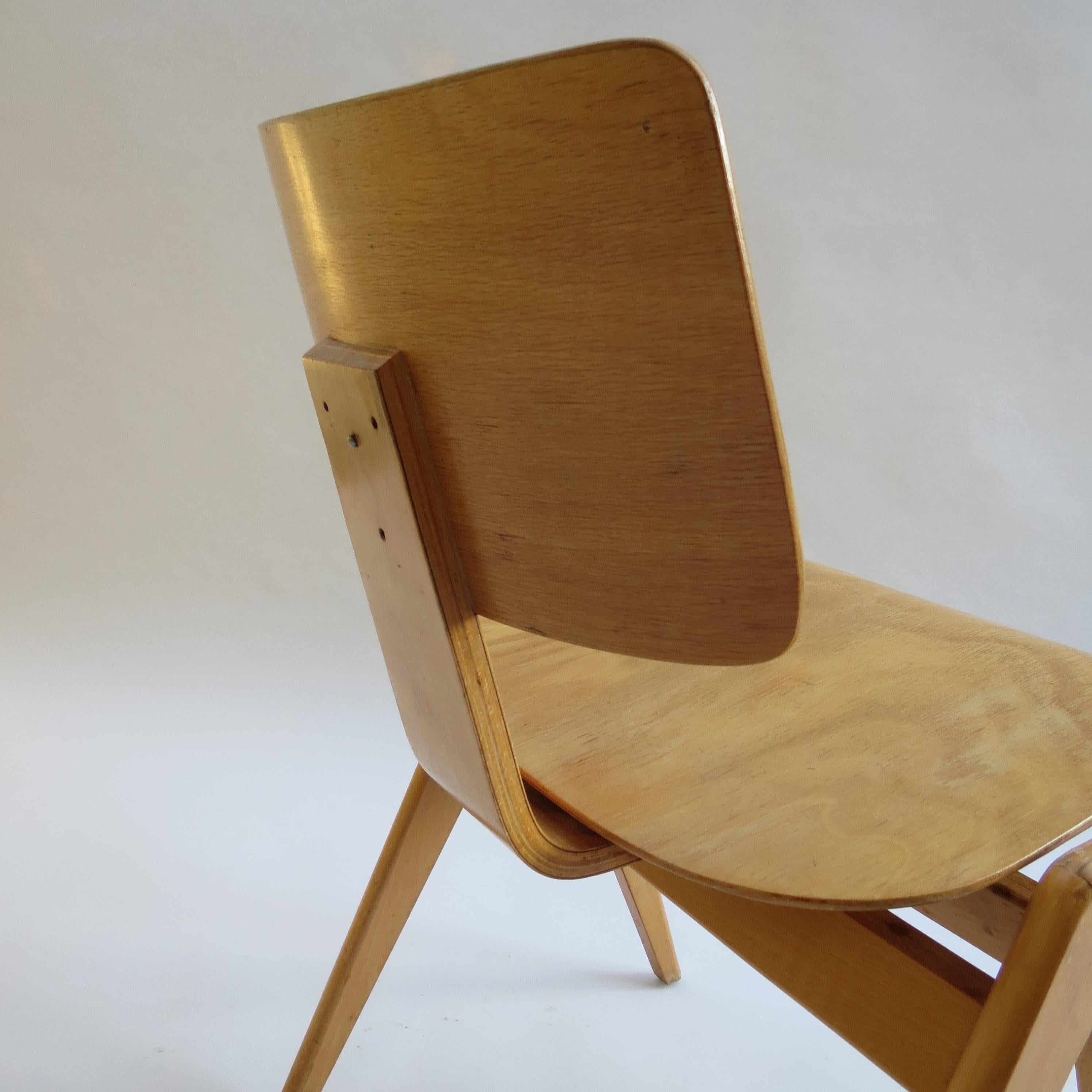 1950s Plywood Hillestak Stacking Chairs by Robin Day for Hille UK 6