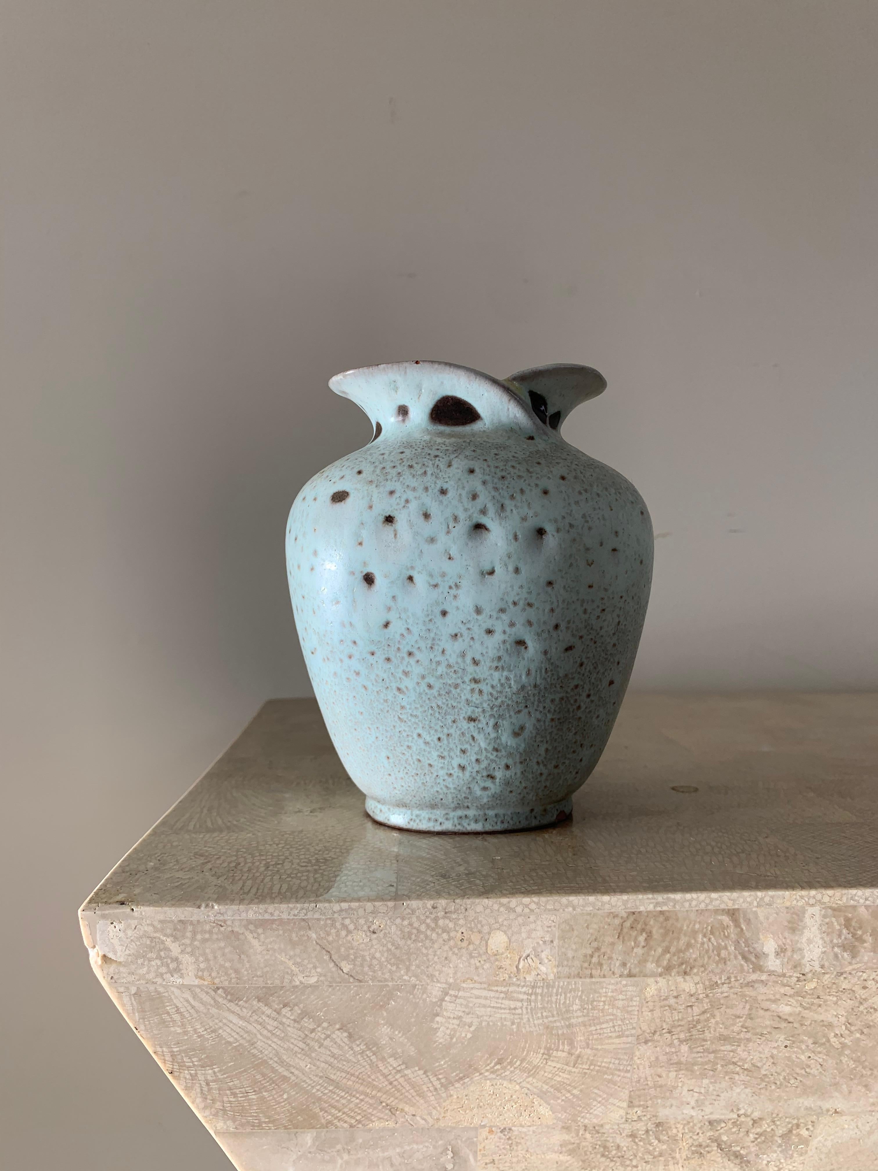 Carstens Tönnieshof Pockmarked Ceramic Vase from West Germany, circa 1950s 9